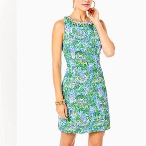 NEW Women's LILLY PULITZER Mila Stretch Shift Dress Lilly On Holiday Size 6